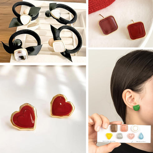 Basic Polymer Clay Cutters Polymer Clay Tools DIY Earrings Jewelry Making Tools 8 Shapes Classics Clay Earrings Cutters Clay Cutters for Polymer C...