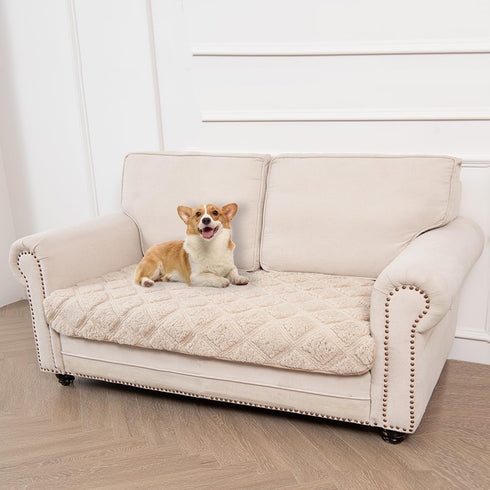 Ameritex Dog Couch Cover Pet Blanket Waterproof and Anti-Slip for Sofa Couch Sherpa Fleece Furniture Protector Cover for Small Medium Large Dogs C...