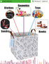 LANGYASHAN Square Storage Baskets Waterproof Canvas Children Laundry Nursery Hamper for Shelves Gift Baskets Toy Organizer Room Decor(Vehicle)...