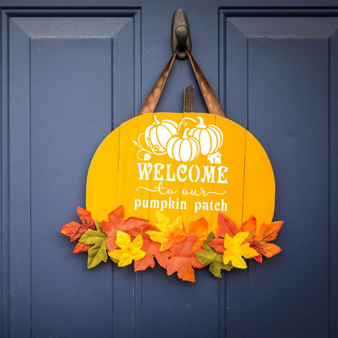 16 Pcs Fall Stencils Pumpkin Painting Stencils Fall Pumpkin Templates Reusable Maple Leaf Stencils on Wood Harvest Thanksgiving Autumn Stencils fo...