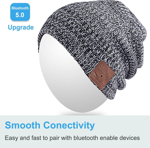 Bluetooth Beanie Washable Wireless Headphones Hat for Outdoor Sports...