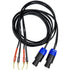 CESS-276-6f Braided-Type Pin Banana Plug to Speakon Speaker Cable, Secure Contact with Spring Clips, Super Soft Silicone 12 Gauge Wires (6 Feet)...