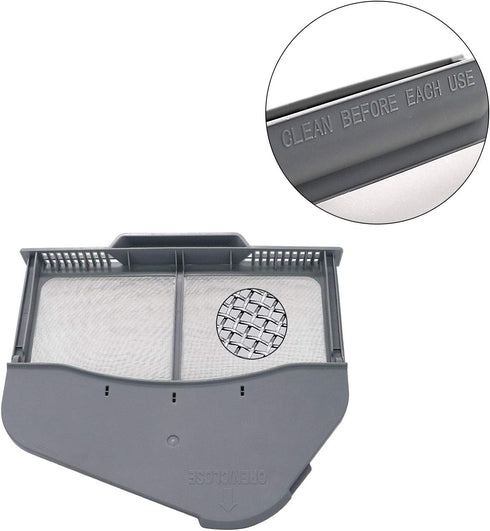 AMI PARTS DC97-16742A Dryer Lint Filter Case Screen Replacement Parts - Compatible with Samsung Dryer DV45H7000EW/A2 DV40J3000GW/A2