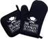 Mr.Good Looking is Cooking,Funny Oven Mitts and Pot Holders Sets of 2,Silicone Non-Slip Oven Mitts,Kitchen Gift for Men,Cooking Baking BBQ Gifts,H...