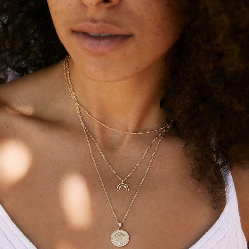 Gold Necklace for Women 14k Gold Plated Simple Gold Necklace Dainty Gold Chain Choker Tiny Cubic Zirconia Disc Coin Heart Pendant Necklaces for Wo...