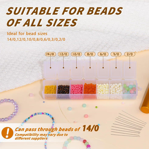 GarfxG 70pcs Beading Needles Straight Beading Needles for Jewelry Making, 0.45mm Diameter, 48mm/1.89" Length Fine Thread Seed Beads Needles with S...