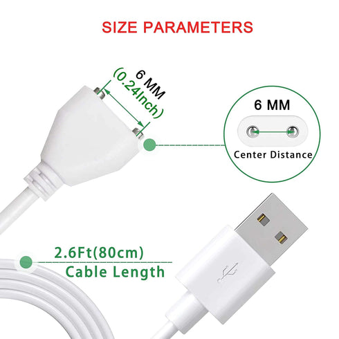 Bicmice Magnetic USB DC Charger Cable Replacement Charging Cord-(6mm/0.24in)......