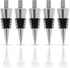 Classic Chrome Style Bottle Stopper with 3/8" x 16 tpi Threaded Post For Attaching Hand Made or Lathe Turned Handles … (5 Chrome Stoppers)...