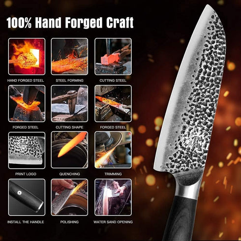 ENOKING 7" Professional Chef Knife – High Carbon Stainless Steel, Ultra-Sharp Japanese Kitchen Knife for Precision Cutting, Ergonomic Handle for B...