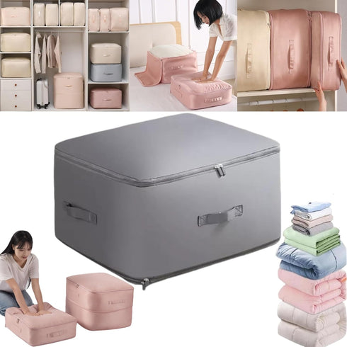 Ultra Space Saving Self Compression Organizer, Heavy Duty Moving Bags, Compression Duvet Storage Bag Large Capacity, Storage Tote, Self Compressio...