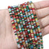 Natural Mix Colored Disk Stone Beads 4x2mm 160pcs Rondelle Loose Semi Gemstone Beads for Jewelry Making Design...