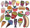 Libiline Random 24PCS Mix Fries Bread Sandwish Cake Drink Sew-on Iron-on Patch Dress Embroidered Appliques Patches (Cake Bread Fries)...