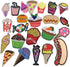 Libiline Random 24PCS Mix Fries Bread Sandwish Cake Drink Sew-on Iron-on Patch Dress Embroidered Appliques Patches (Cake Bread Fries)...