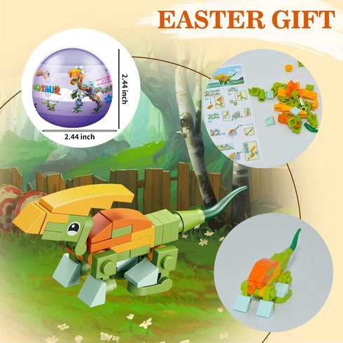 12 in 1 Pre Filled Dinosaur Building Block Set-12 Pcs Mini Building Blocks Toys, STEM Building Blocks Toys, Classroom Prize Toys, Party Favor for ...