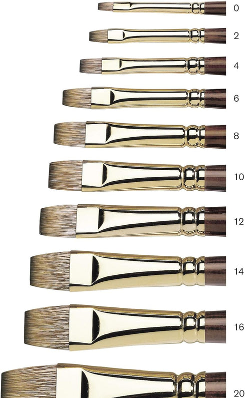 Winsor & Newton Monarch Flat Long Handle Brush, Size 6...