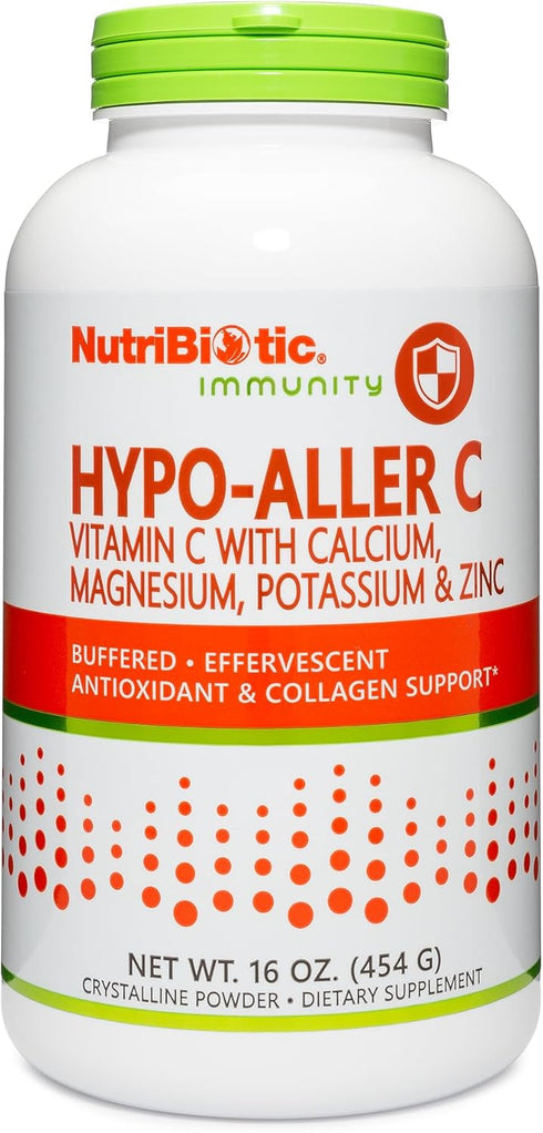 NutriBiotic - Hypo-Aller C Powder Vitamin C & Minerals, 16 Oz | 1300 Mg Vitamin C for Antioxidant & Collagen Support | Buffered with Calcium, Magn...
