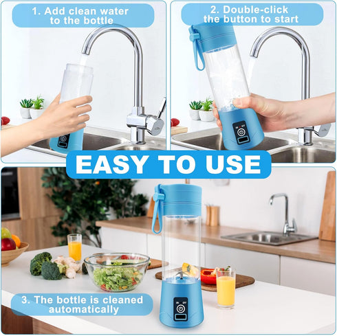 Portable Blender,Personal Blender for Shakes and Smoothies,Personal Size Blenders with USB Rechargeable Mini Fruit Juice Mixer, Mini Juicer Smooth...