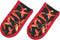 uxcell 2Pcs Pan Handle Sleeve, Pot Handle Covers Heat Resistant Iron Skillet Handle Covers for Kitchen Baking Cooking Supplies, Black Red 3.1 in x...