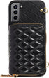 Furiet Detachable Crossbody Strap Wallet Case for Samsung Galaxy S21 Plus S21+ 5G Zipper Purse, Multi Card Slots and PU Leather Stand Cell Phone C...