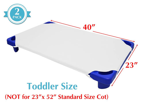 American Baby Company 2-Pack Cotton-Polyester Blend Toddler Daycare/Pre-School Cot Sheet, White, 23" x 40", for Boys and Girls...
