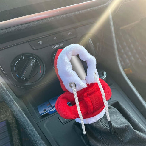 Car Shift Knob Hoodie - Christmas Gear Cover, Accessories for Cars, Funny Sweater for Gear Shift, Universal Fit...