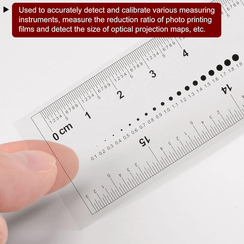 Film Flexible Ruler 16 Inch 0.5mm Scale PET Plastic Folding Straight Ruler Calibration Soft Ruler Measuring Tool for Factory, Transparent...