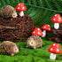 8 Pcs Fairy Wild Garden Accessories Mini Hedgehogs and Mushroom Statue Micro Landscape Plant Pots Bonsai Craft Decor Miniature Mushroom Figurines ...