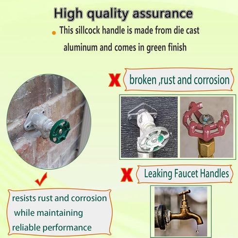 01-5151Outdoor Faucet Oval Handle Replacement for Arrowhead PK1290?for Outside Hose and Garden Valves,with 12 Point Round Broach and Arrowhead Bra...