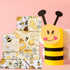 Bolsome 12 Sheets 28 * 20 Inches Bee Wrapping Paper Honeycomb Sunflower Honeybee Patterned Gift Wrap Paper for Baby Shower Spring Holiday Birthday...