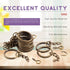 Swpeet 450Pcs 4/5 Inch 20mm Bronze Flat Key Chain Rings Kit, Including 150Pcs Split Keychain Rings with Chain and 150Pcs Jump Ring with 150Pcs Scr...