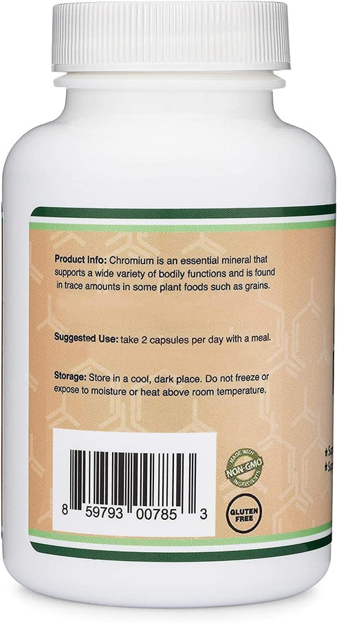 Chromium Picolinate 1000mcg for Healthy Weight Management (High Absorption and Bioavailability) (300 Vegan Safe Capsules, Non-GMO, Gluten Free) by...