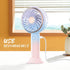 Handheld Mini Fan, Portable Rechargeable Mini Fan with 3 Speed, Battery?8-12 Hours?, Cute Gradient Hand Held Small Makeup Fan with Color Light for...