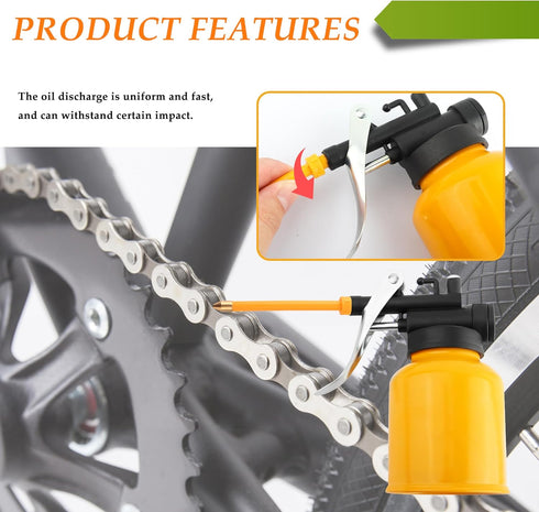 Oil Can with 3.6" Straight & 5.28" Flexible Spout,Oil Can Pump Oiler for Car Lubrication Need,Universal Engine Oiler Can Car Accessories for Most ...