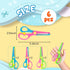 LOVESTOWN Kids Safety Scissors, 6PCS Blunt Tip Scissors for School with Comfort Grip & Steel Blades, Anti-Pinch Design for Back to School, Classro...
