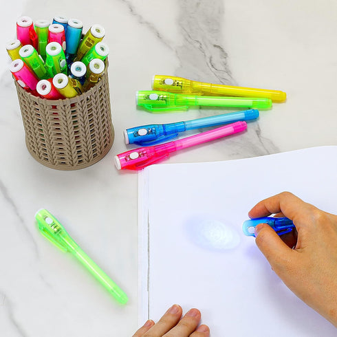 20 Pieces Invisible Ink Pen with UV Light Spy Pen Magic Marker for Kids Party Favors Ideas Gifts Easter Day Halloween Christmas Gifts...