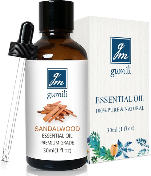Sandalwood Essential Oil, Home Fragrance Oil Scent Oil for Perfume, Diffuser, Skin, Hair, Roll On - 30ml...