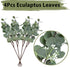 64 PCS Artificial Eucalyptus Leaves Stems Sage Green Blush Balloons, 12 Inch Sage Green Blush Nude Balloons with Artificial Eucalyptus for Baby Br...