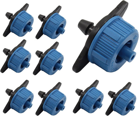30 Pcs Drip Irrigation Emitters, 2 GPH Pressure Compensating Irrigation Drippers for Garden Lawn Watering Irrigation System, Blue...