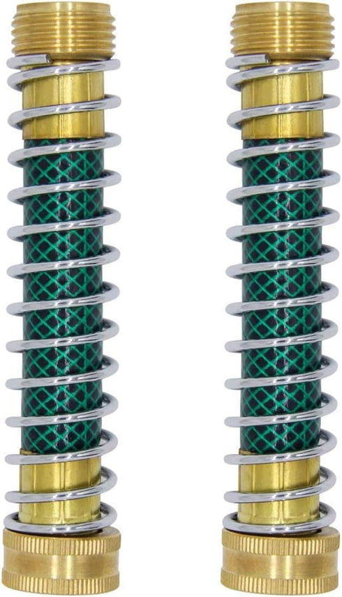 Twinkle Star 3/4" Garden Hose Fitting Quick Connectors Female and Male, 2 Way Garden Hose Splitter, 1 Teflon Tape & 6 Rubber Washers (Hose Extensi...