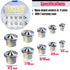 Dowel Centers, Stainless Steel Dowel Center Transfer Plugs 10PCS with 5 Sizes of 1/4" 3/8" 5/16" 7/16" 1/2" Dowel Centering Pins Joinery Accessori...