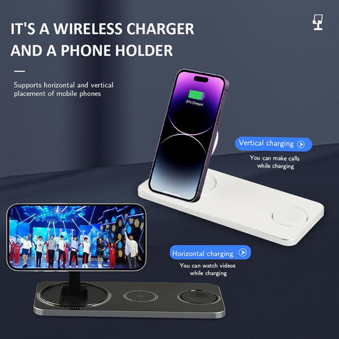 Wireless Charger, Suitable for iPhone 12/13/14/Pro/Pro Max Three in one Charging Station, Wired Charger, and Wireless Charging Watch...