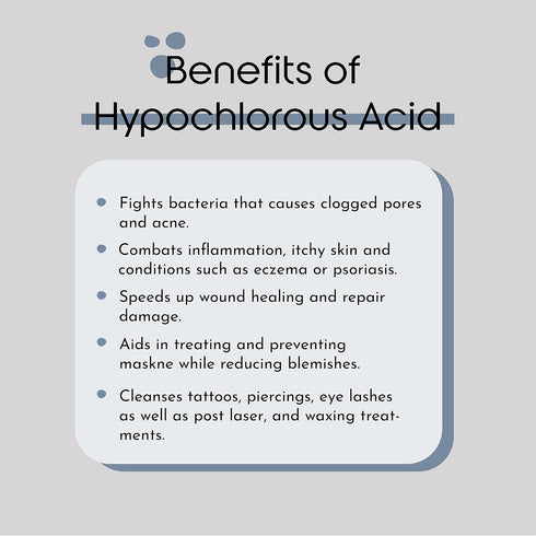Hypochlorous Acid Face and Skin Spray - HOCL- Safe for use on Acne Prone Skin - Eczema - Dry Scalp - Post Procedure -Toner - Eye Lash Cleanser - F...