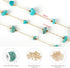 KYUNHOO 16.4 Feet/5M Gold Plated Chains for Jewelry Making Turquoise Blue Natural Stone Chain Spool Brass Necklace Chains Bulk for Necklace Bracel...