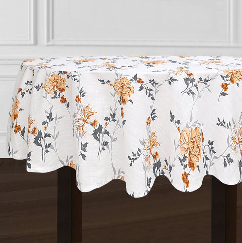 RUVANTI Round Tablecloth 70 Inch, for 24-48 Inch Round Tables, 100% Cotton Table Cloth Stain Resistant, Washable, Perfect for Kitchen, Dining, Par...
