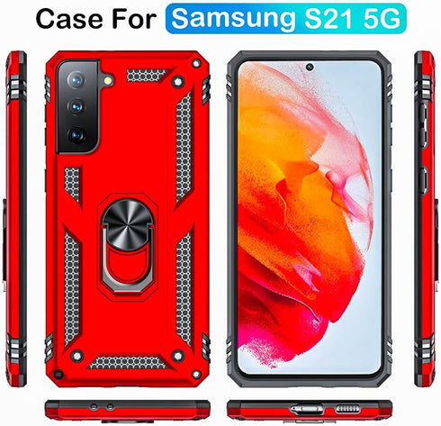 for Galaxy S21 Case: Samsung Galaxy S21 Case ?Not Fit -S21 Plus/FE/Ultra? with HD Screen Protector - Military Grade Protective Cases with Ring for...