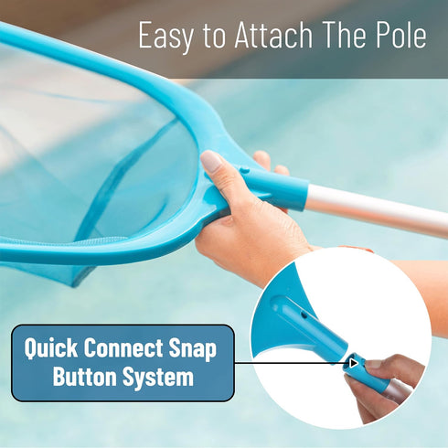 UNCO- Pool Skimmer Net with Pole, 25", Hot Tub Skimmer Net, Leaf Skimmer with Pole, Pond Skimmer Net, Pool Net with Pole, Pool Skimmer Net with Po...
