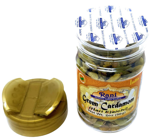 Rani Green Cardamom Pods Spice (Hari Elachi) 2oz (56g) PET Jar ~ All Natural | Vegan | Gluten Friendly | NON-GMO | Product of India...