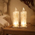 2PCS Purple LED flameless Candles (D:2.5" x H:7"),LED Pillar Candles, Battery Included, Velas artificiales para decoracion for Valentine's Day Wed...