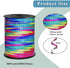 500 Yard Rainbow Ribbon?Rainbow Color Ribbon Curling Crimped?Rainbow Shiny Curling Shiny Ribbon?Balloon String?3/16" Laser Curly Ribbon ?Wedding, ...