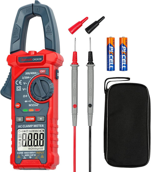 AstroAI Digital Clamp Meter Multimeter 2000 Counts Amp Voltage Tester Auto-ranging with AC/DC Voltage, AC Current, Resistance, Capacitance, Contin...